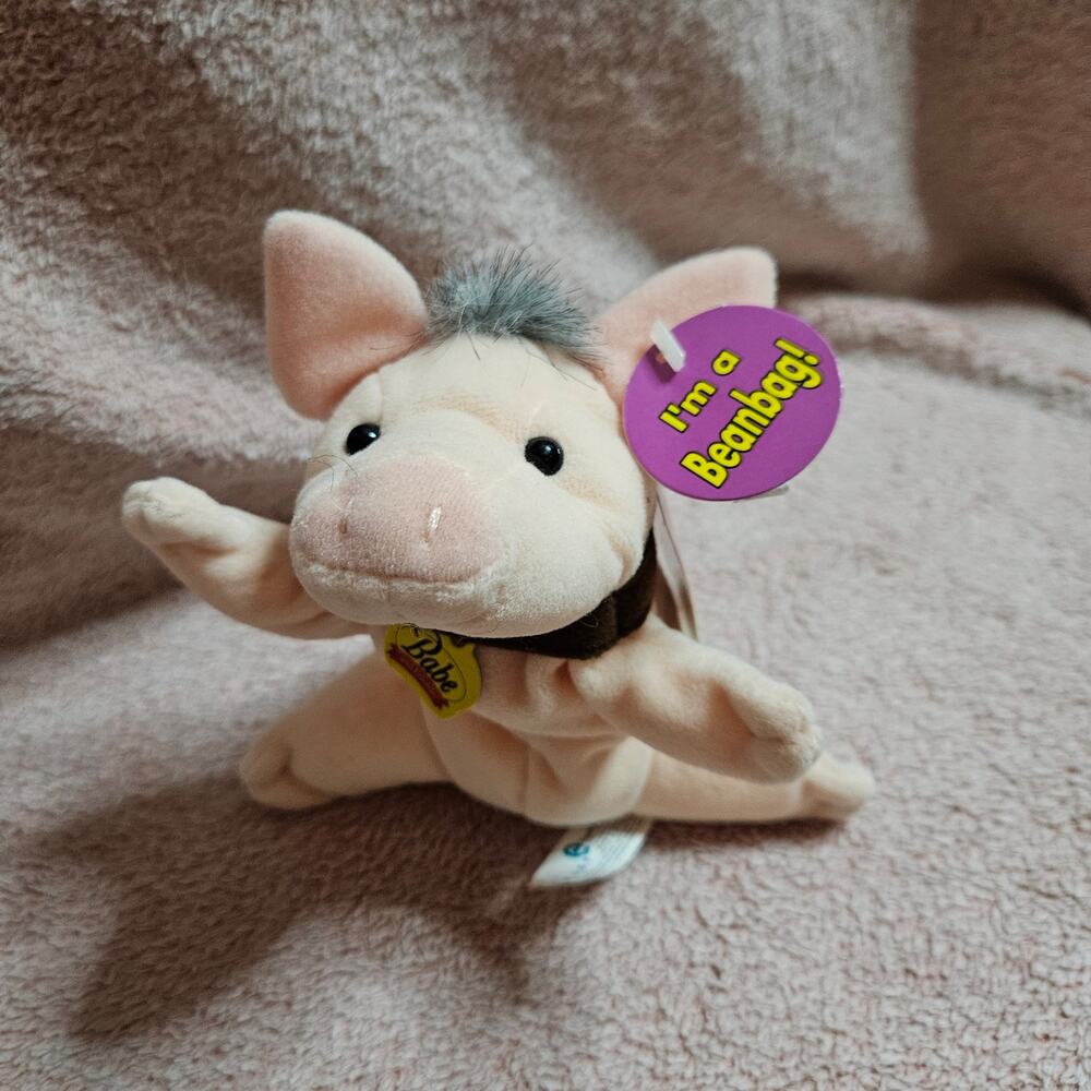 Vintage Babe the Pig Beanbag Friend Plush Toy 1998 Equity Toys
